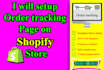 create an order tracking page on the ecommerce shopify store