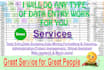do data entry, copy paste, data mining, data scraping