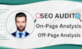 do SEO audit, on page and off page analysis