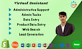 be your virtual assistant for admin support tasks, web research, email searching