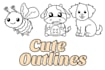 create cute character line art