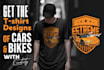 do amazing and attractive cars and bikes tshirt designs