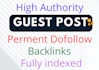 guest post with dofollow backlinks on high da