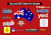do top australia local citations from brightlocal, yext