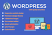 create a responsive business or ecommerce wordpress website