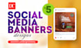 do social media posters, for instagram, fb  linkedin