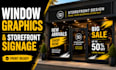 design eye catching storefront window graphics and signage