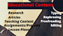 write high quality educational content