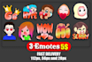do custom emojis design, sticker and text emotes