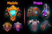 paint and design props and game icons