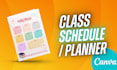 design weekly or daily planner, class schedules in 1 hour
