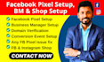 setup facebook pixel, fix fb pixel issues, business manager setup