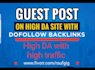 do high da guest post with dofollow backlinks