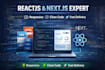 develop dynamic, responsive reactjs, nextjs web applications