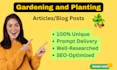 write informative gardening and plants articles