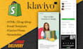 design klaviyo, shopify email template and setup klaviyo flows
