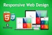 create responsive websites using HTML,CSS and bootstrap