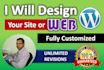 create, redesign your website using wordpress