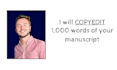 copyedit 1,000 words of your manuscript