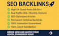 do SEO backlinks, dofollow permanent links