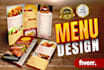 design professional menu design and food poster
