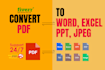 convert pdf to word, excel, jpg, and powerpoint
