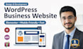design a wordpress business website with elementor