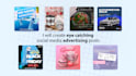 create 2d eye catching advertising photos for your brand