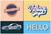 create cool typography design, word art for your merchandise