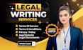 write terms and conditions, terms of service, privacy policy, cookies policy