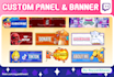 create unique custom discord, youtube, twitch panels and banners