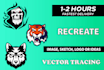 recreate your logo, image, sketch to vector