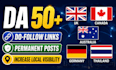 publish da 50 blog posts on UK, ca, au, de, thai blogs