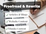rewrite articles and blogs to make them plagiarism free