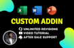 create excel word powerpoint vba addin with custom ribbon
