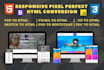 convert PSD to HTML responsive website with bootstrap 5
