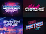 make an 80s style retro text logo