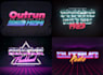 make an 80s style retro text logo