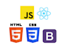 create a custom website using HTML CSS js reactjs