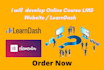 develop online course lms website with learn dash