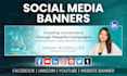 design social media banners, linkedin, facebook, youtube