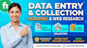 do data entry, data collection and data scrapping