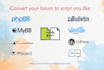 convert your forum from one script to another, phpbb, mybb, punbb, smf, bbpress