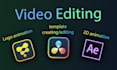 create or edit video template in davinci or ae