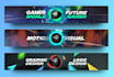 design an outstanding youtube banner and logo