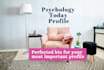 write your psychology today profile personal statement