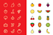 design custom flat icon set