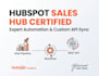 create hubspot sales hub automation pipeline and custom api integration