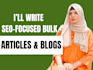 write bulk or monthly SEO optimized articles on any topic