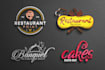 design restaurant, bakery, pizza, BBQ, grill and chef logo